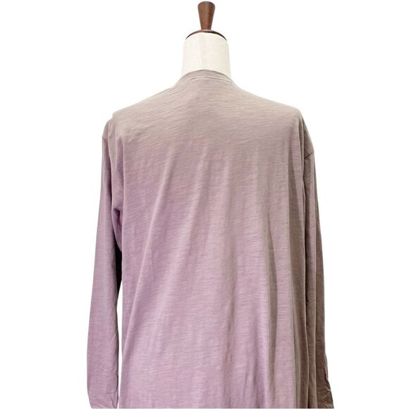 NWT Three Bird Nest Mocha Long Duster Cardigan Size Large 100% Cotton Open Front - Picture 7 of 13